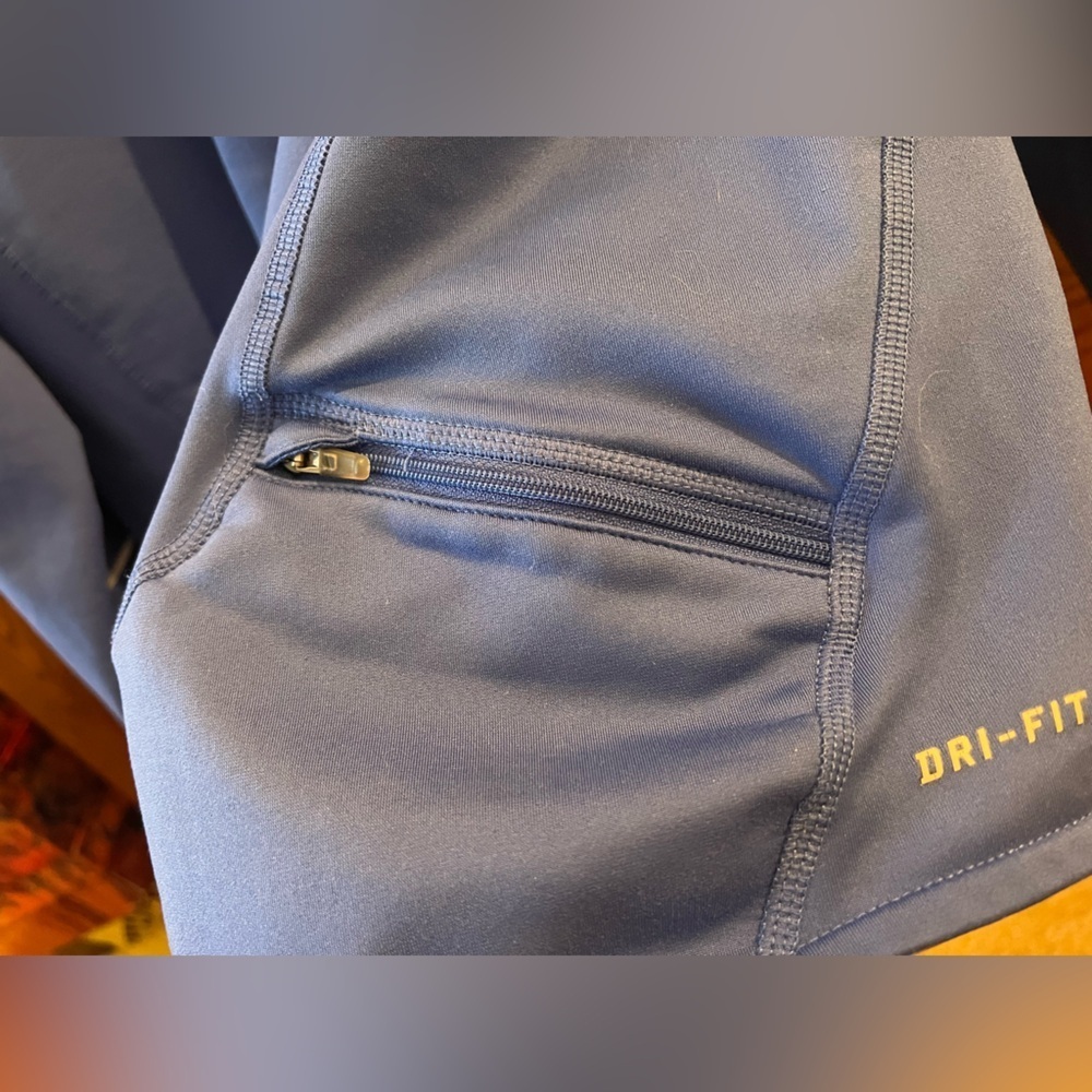 Nike Dri Fit Athletic Blue Half Zip Pullover Pocket Long Sleeve Hoodie Sz Large - Picture 6 of 10